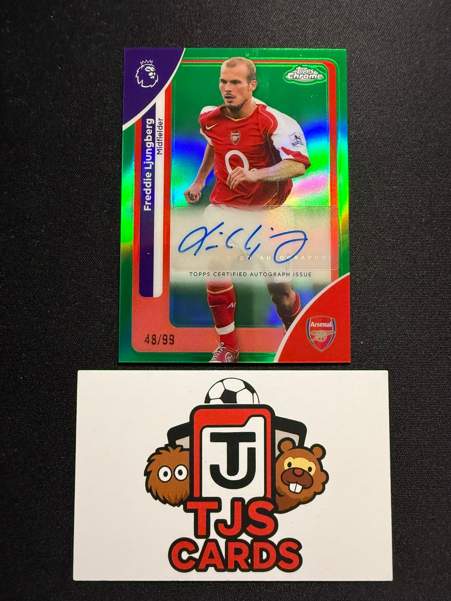 Freddie Ljungberg - Green Auto /99 - TOPPS Chrome Premier League 2026