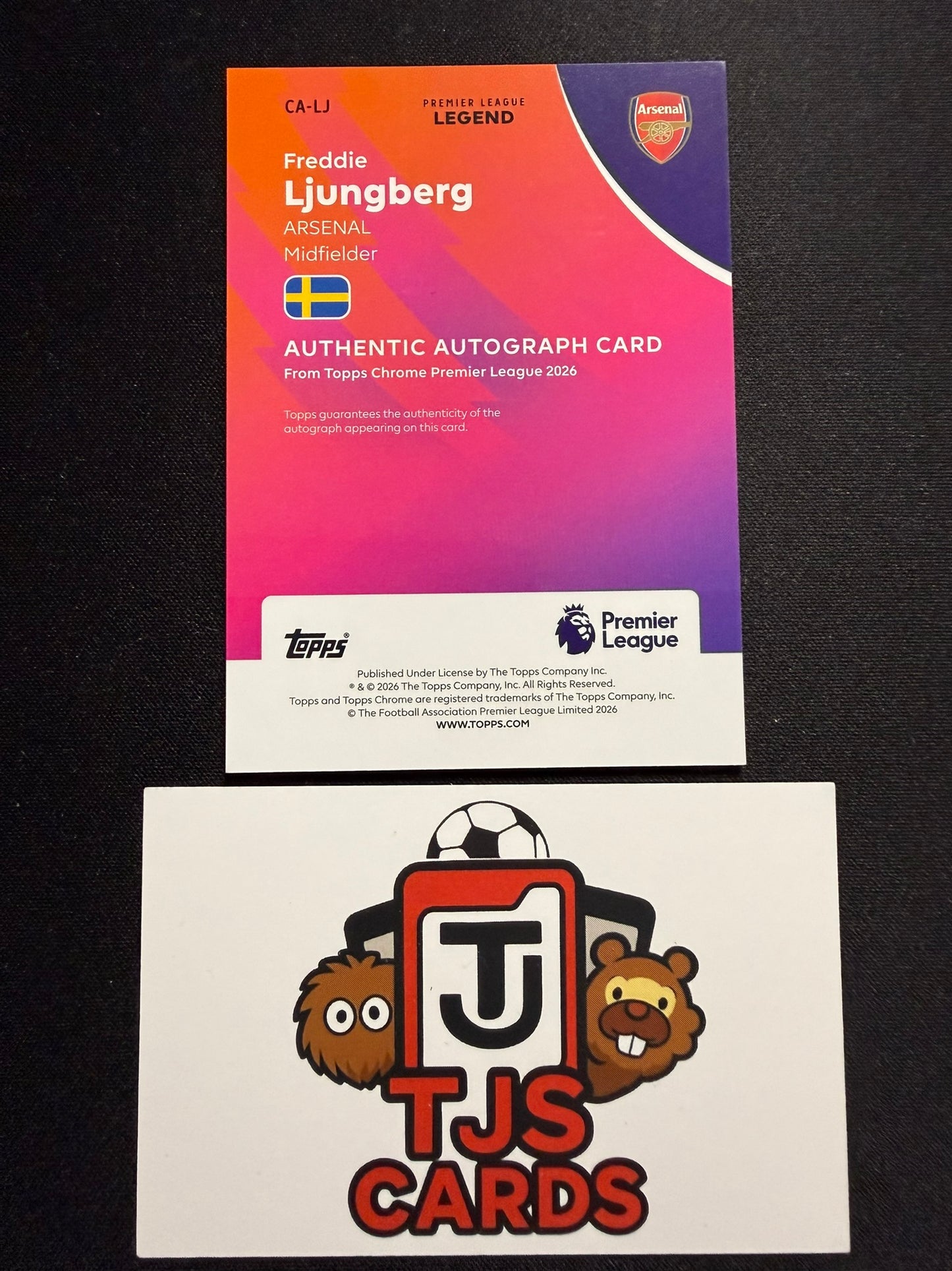 Freddie Ljungberg - Green Auto /99 - TOPPS Chrome Premier League 2026