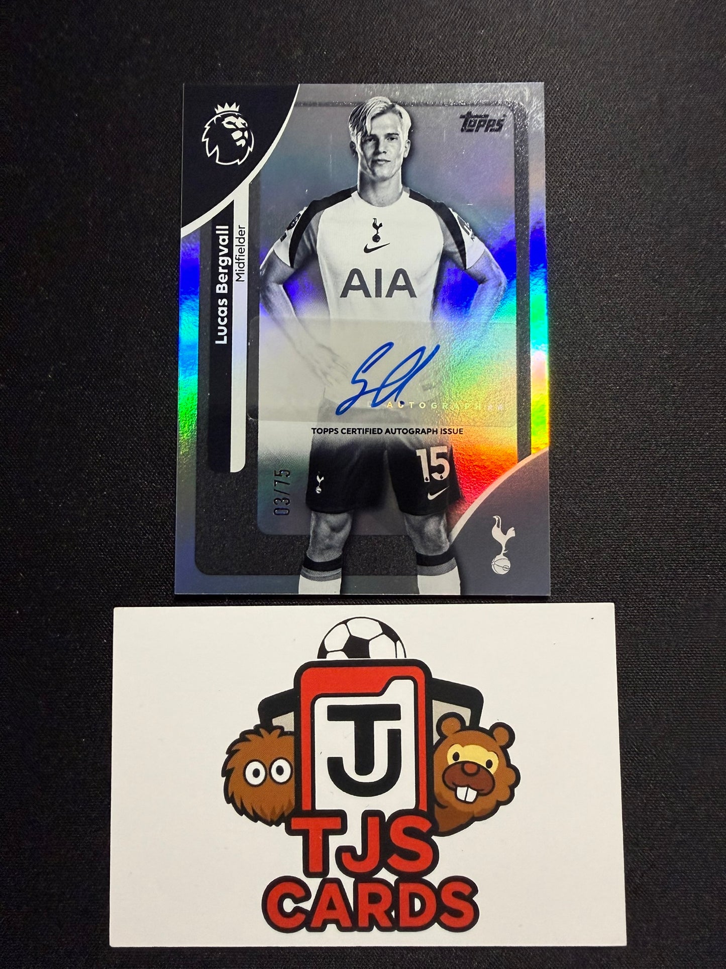 Lucas Bergvall - Auto /75 - TOPPS Premier League 2025/26