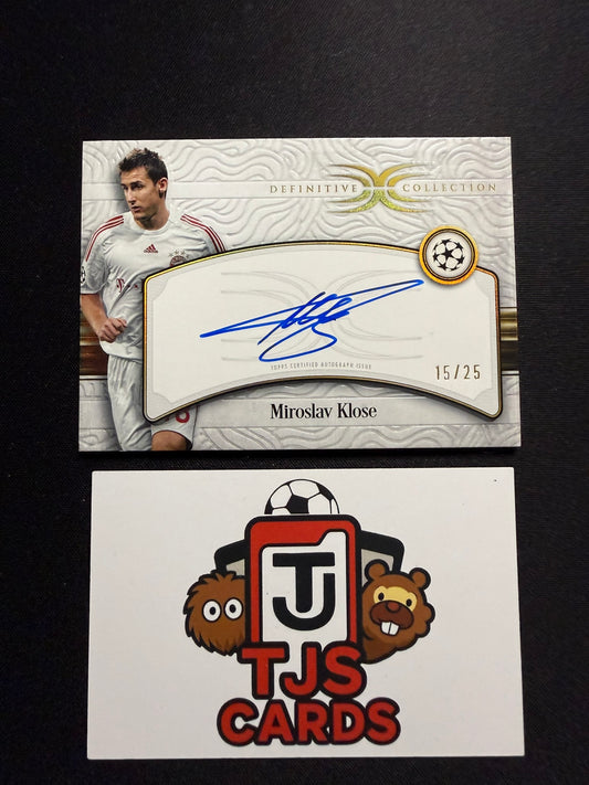 Miroslav Klose - On-Card Auto /25 - TOPPS Definitive UCC 2024/25