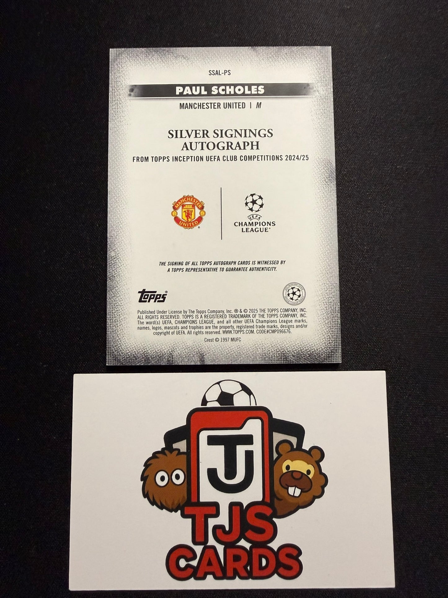 Paul Scholes - Red Silver Signings Auto /5 - TOPPS Inception UCC 2024/25