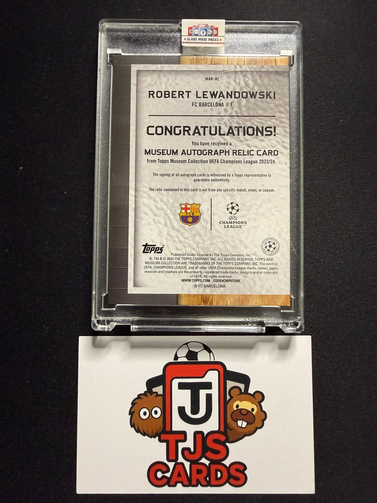 Robert Lewandowski - Player-Worn Patch Auto /10 - TOPPS Museum UCL 2023/24