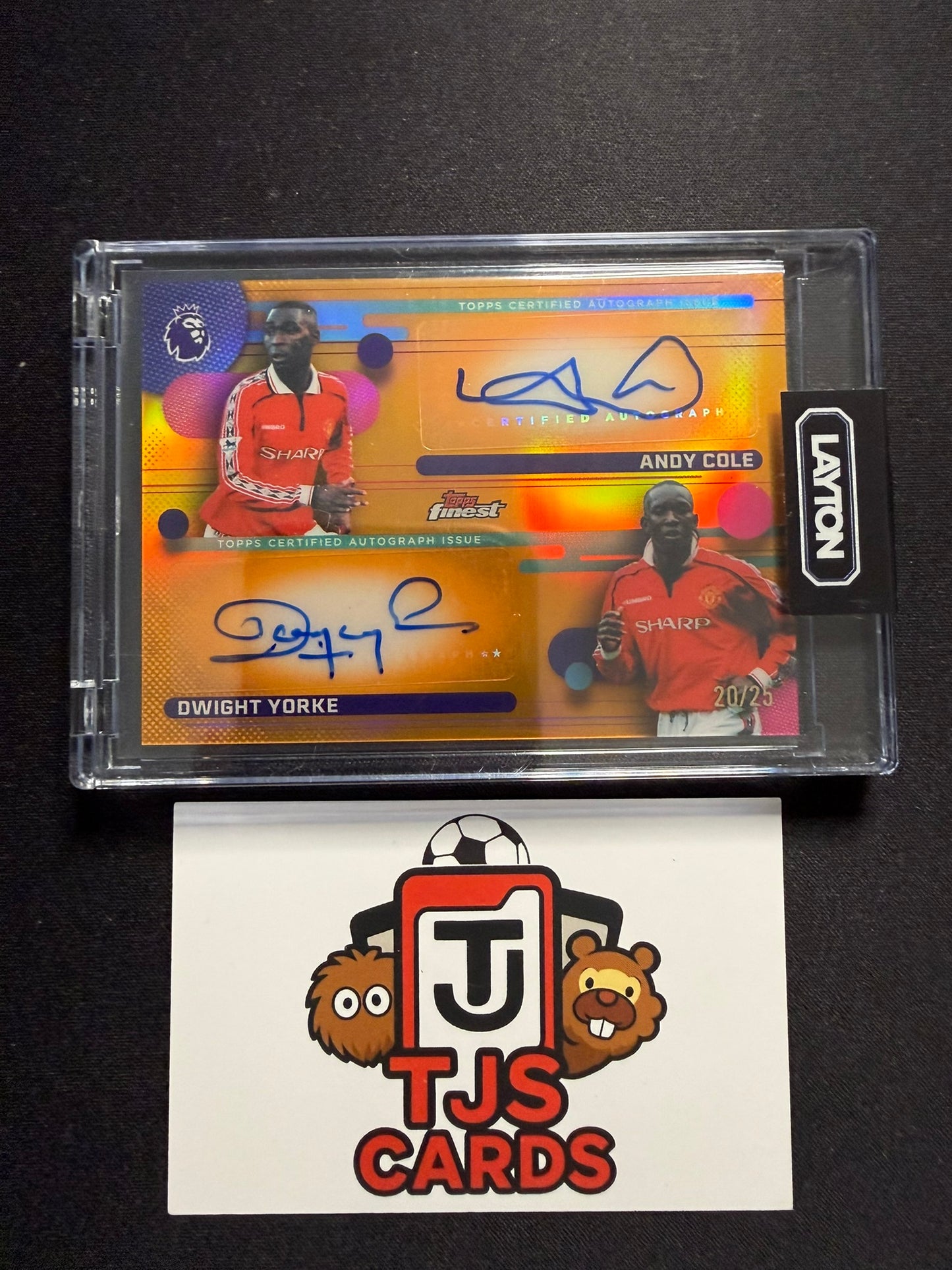 Andy Cole / Dwight Yorke - Orange Dual Auto /25 - TOPPS Finest Premier League 2026