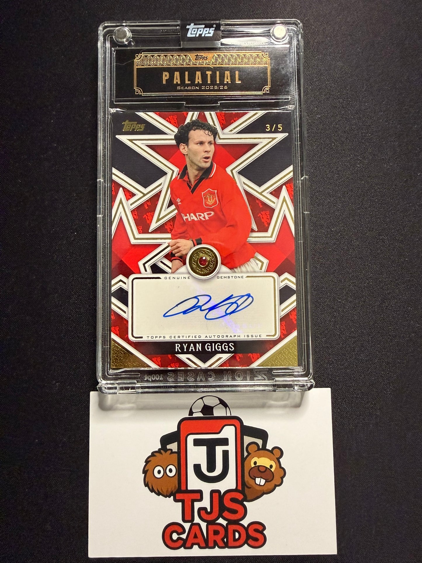 Ryan Giggs - Red Gemstone Auto /5 - TOPPS Palatial Manchester United 2025/26