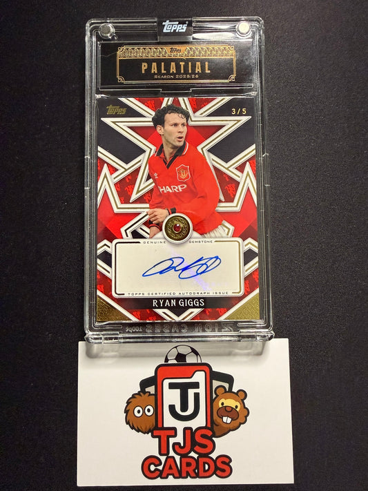 Ryan Giggs - Red Gemstone Auto /5 - TOPPS Palatial Manchester United 2025/26