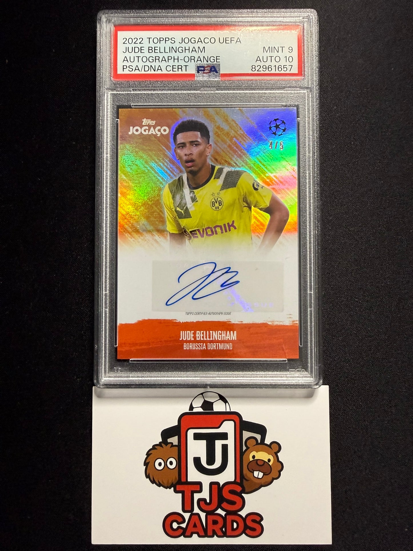 Jude Bellingham - PSA 9 AUTO 10 - Orange Auto /5 - TOPPS Jogaco UCC 2022/23