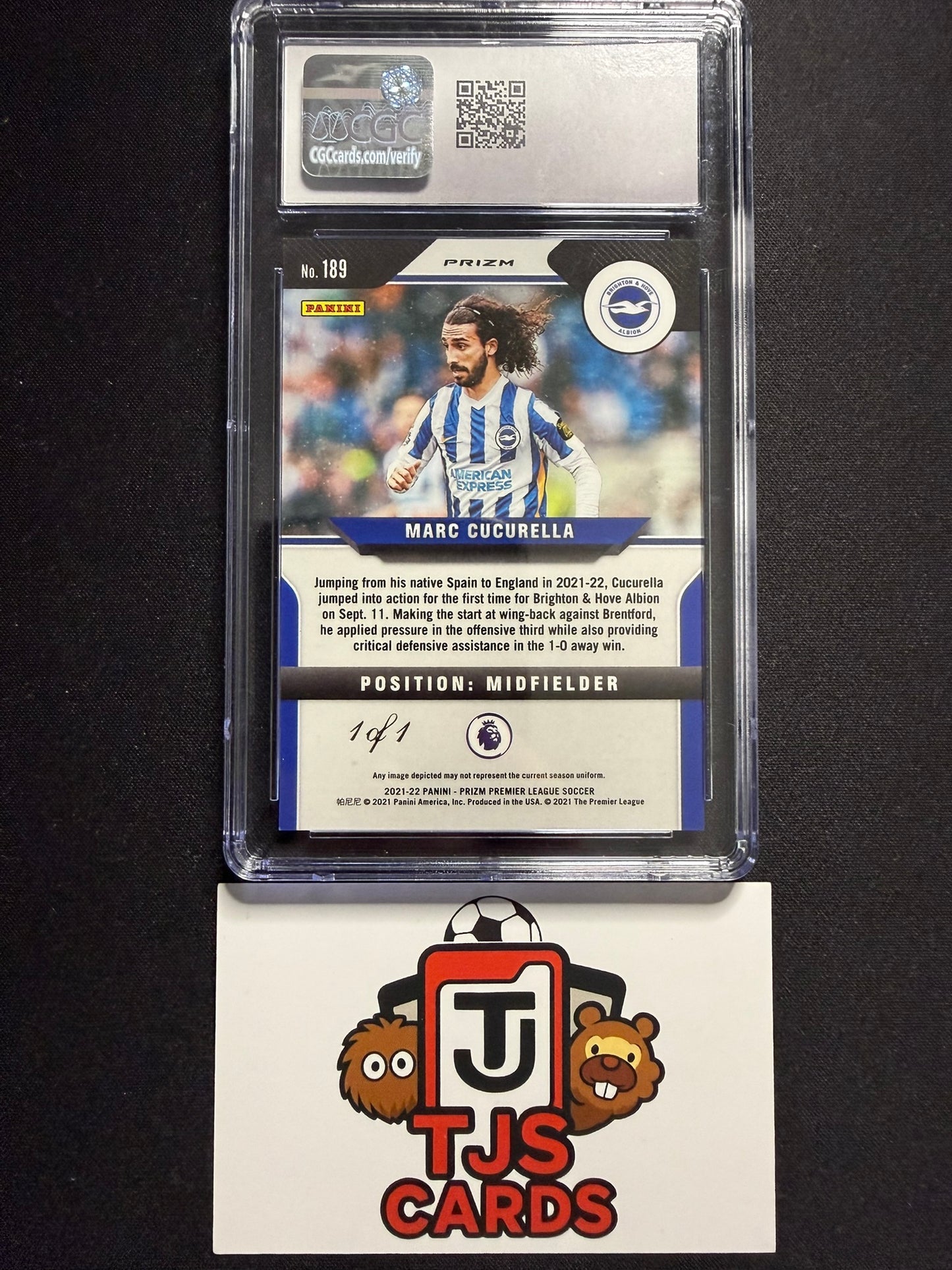 Marc Cucurella - CGC 10 - Black Breakaway 1/1 - Panini Prizm Premier League 2021/22