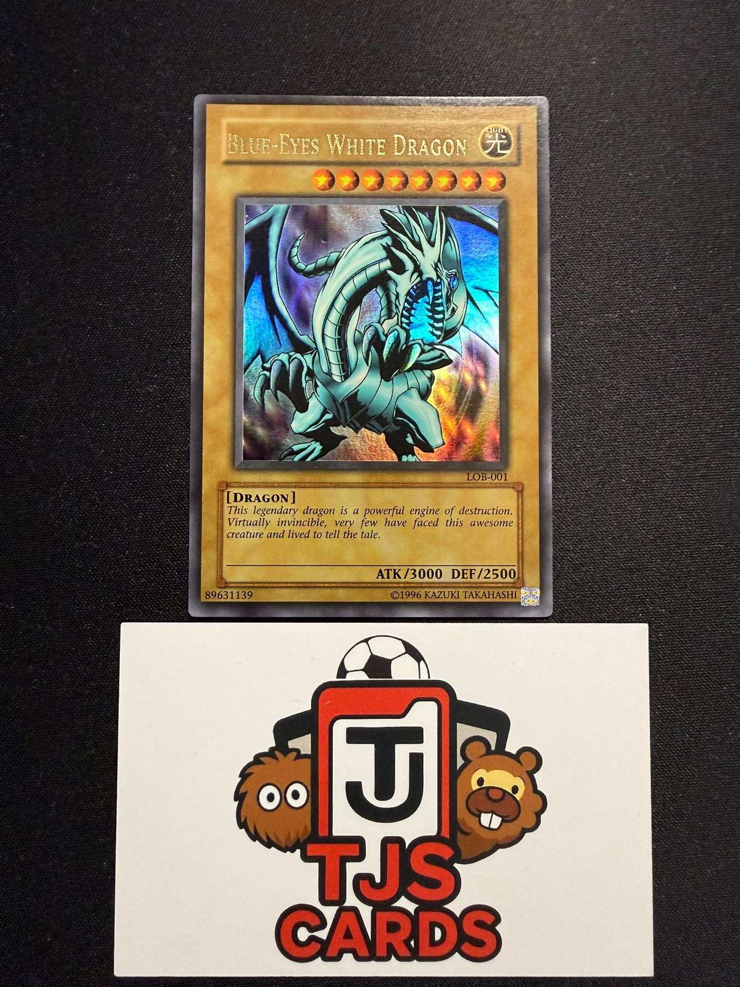 Blue-Eyes White Dragon - Ultra Rare LOB-001 - LP - YuGiOh