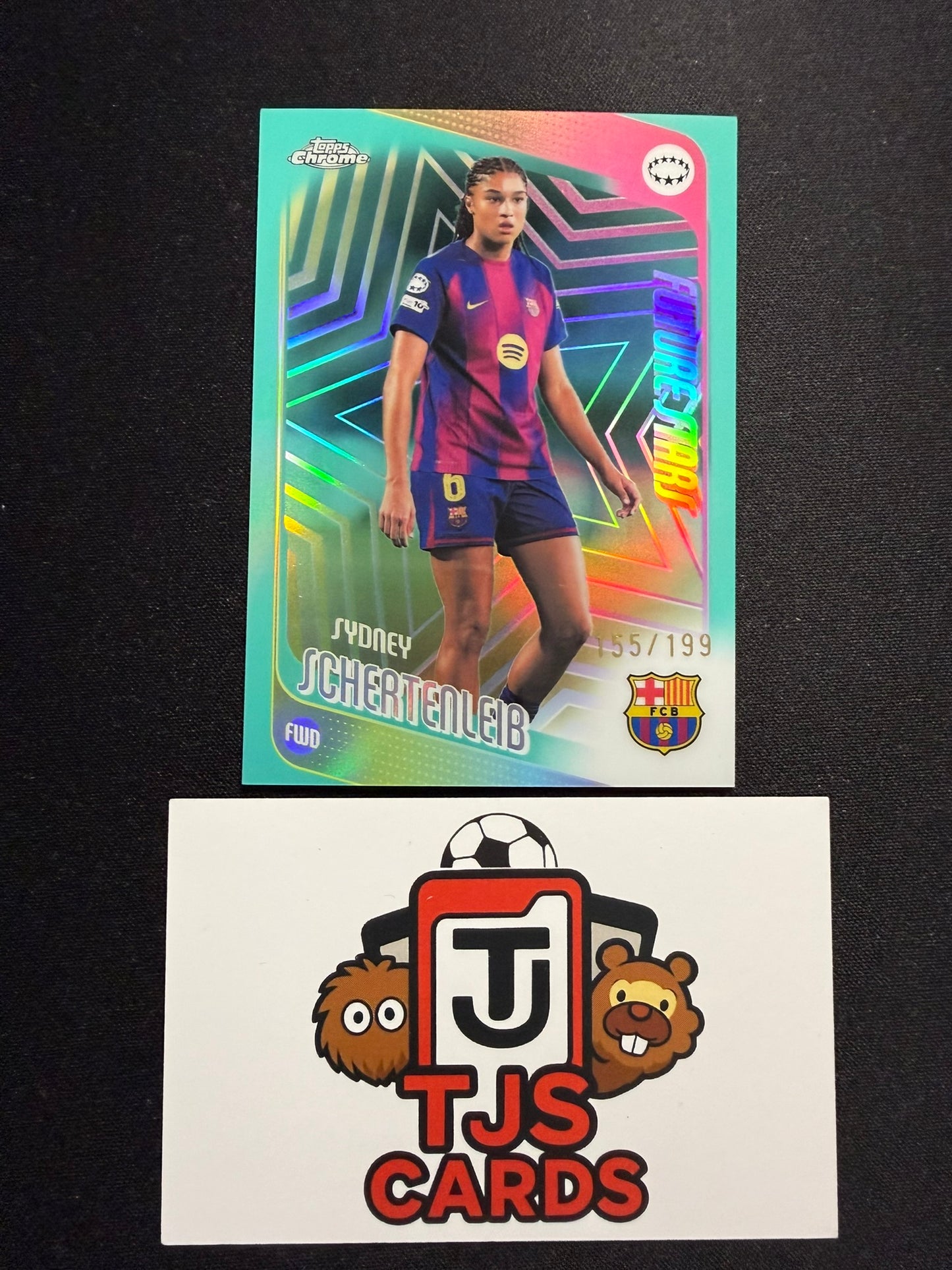 Sydney Schertenleiss - Aqua /199 - TOPPS Chrome UWCL 2025/26