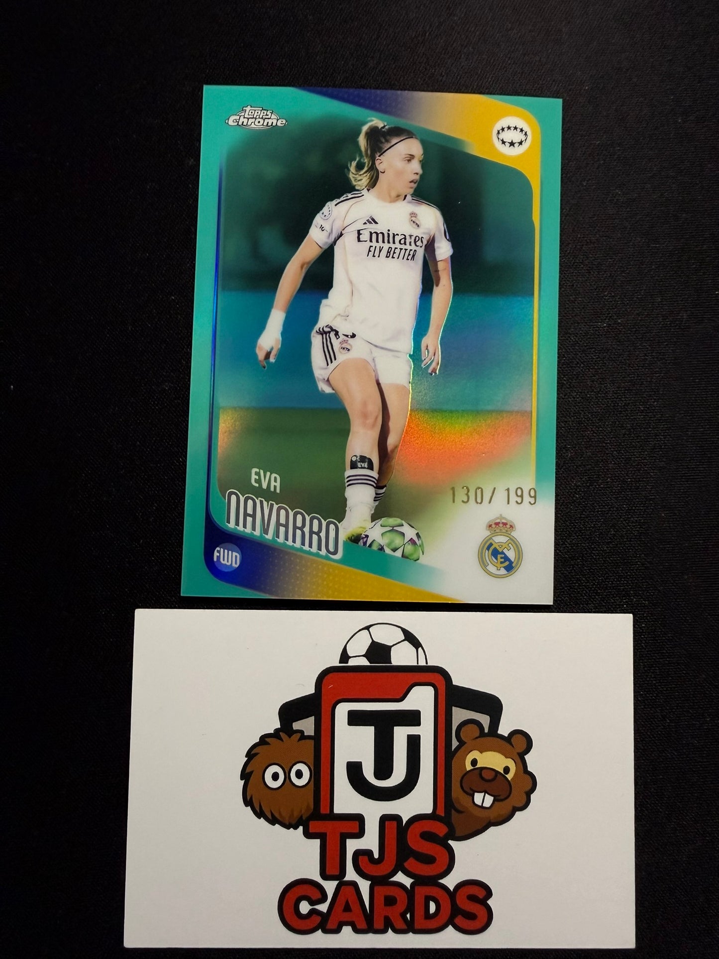 Eva Navarro - Aqua /199 - TOPPS Chrome UWCL 2025/26