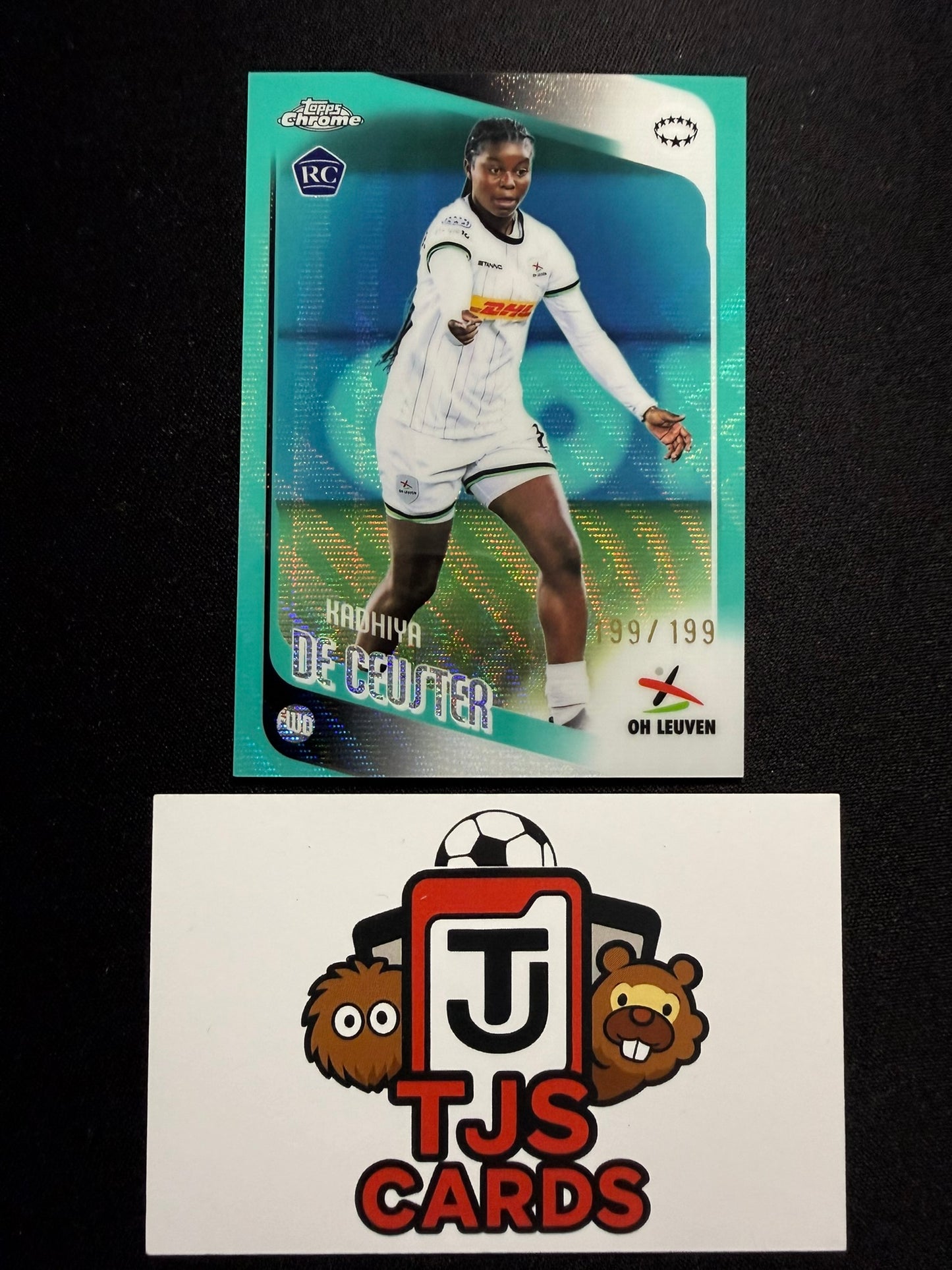 Kadhiya De Ceuster - Rookie Aqua Wave /199 - TOPPS Chrome UWCL 2025/26