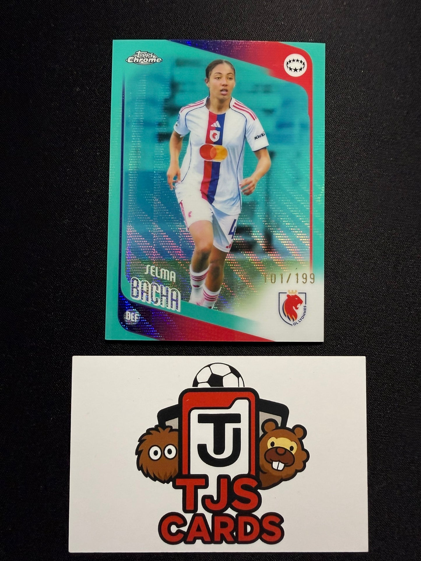 Selma Bacha - Aqua Wave /199 - TOPPS Chrome UWCL 2025/26