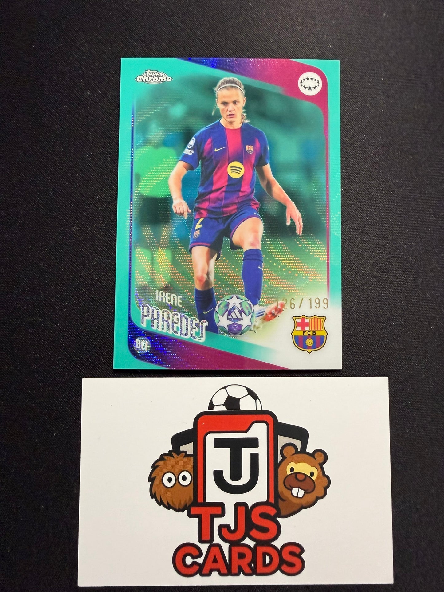 Irene Paredes - Aqua Wave /199 - TOPPS Chrome UWCL 2025/26