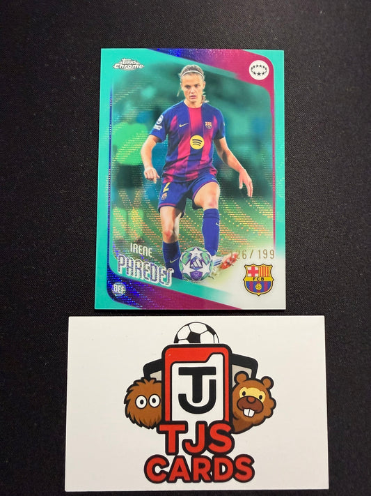 Irene Paredes - Aqua Wave /199 - TOPPS Chrome UWCL 2025/26