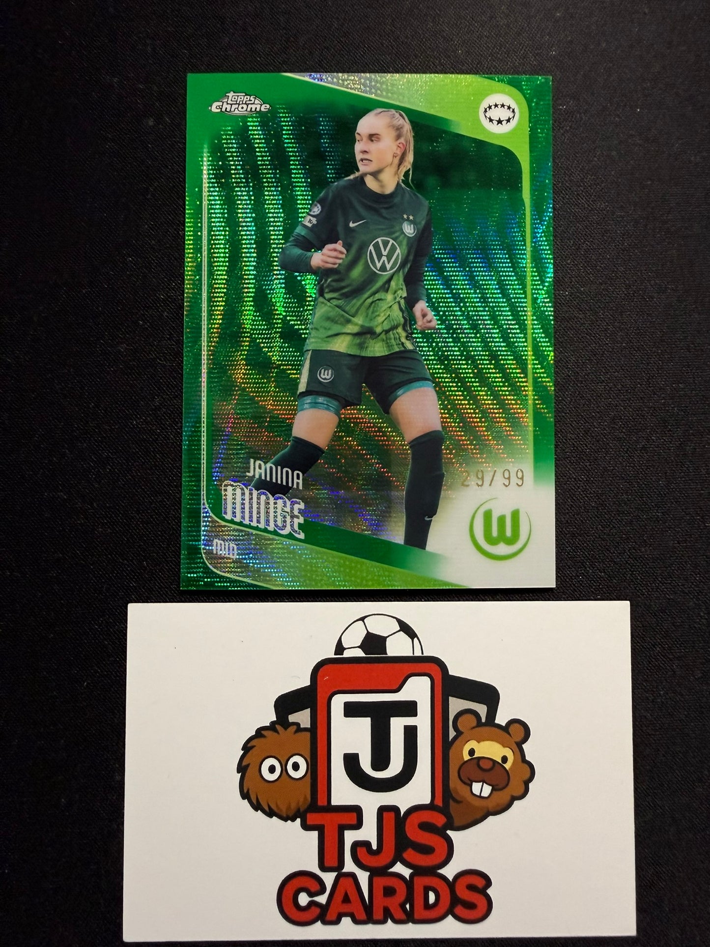 Janina Minge - Green Wave /99 - TOPPS Chrome UWCL 2025/26