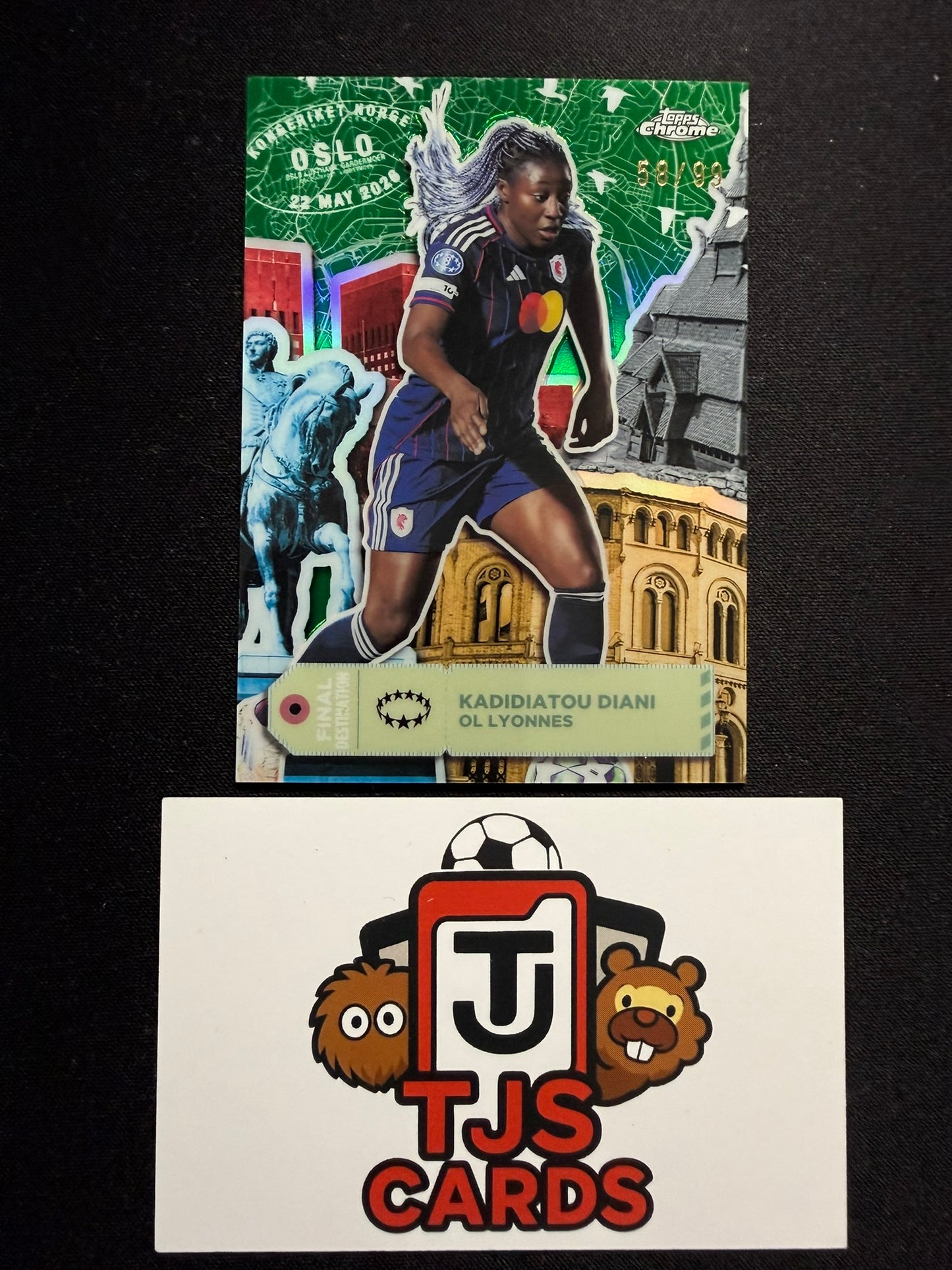 Kadidiatou Diani - Green Final Destination /99 - TOPPS Chrome UWCL 2025/26