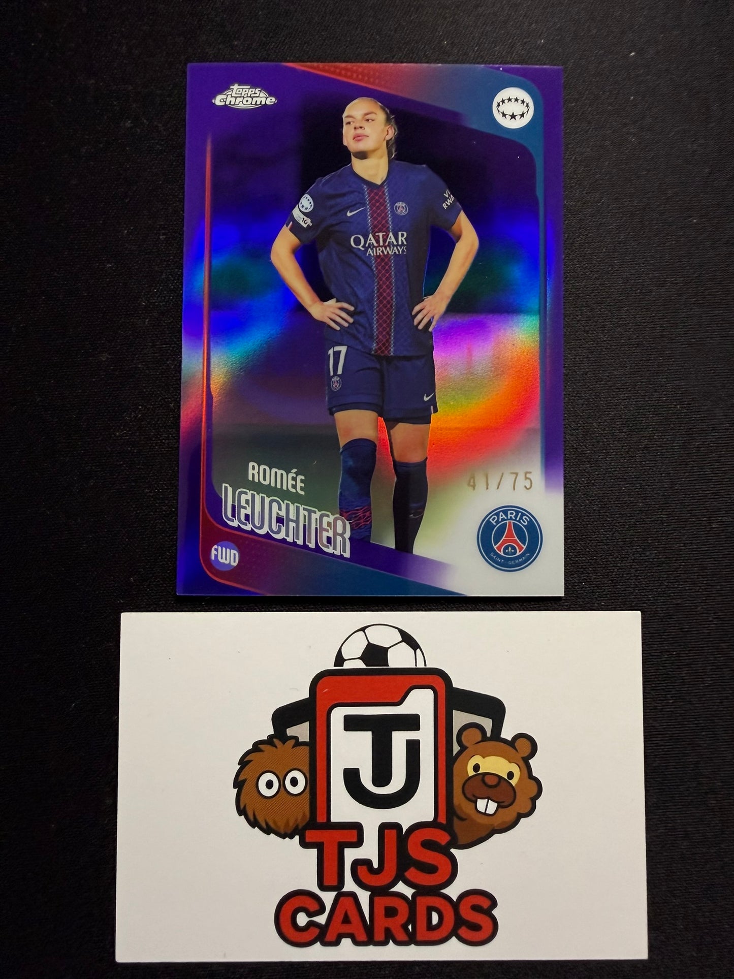 Romee Leuchter - Purple /75 - TOPPS Chrome UWCL 2025/26