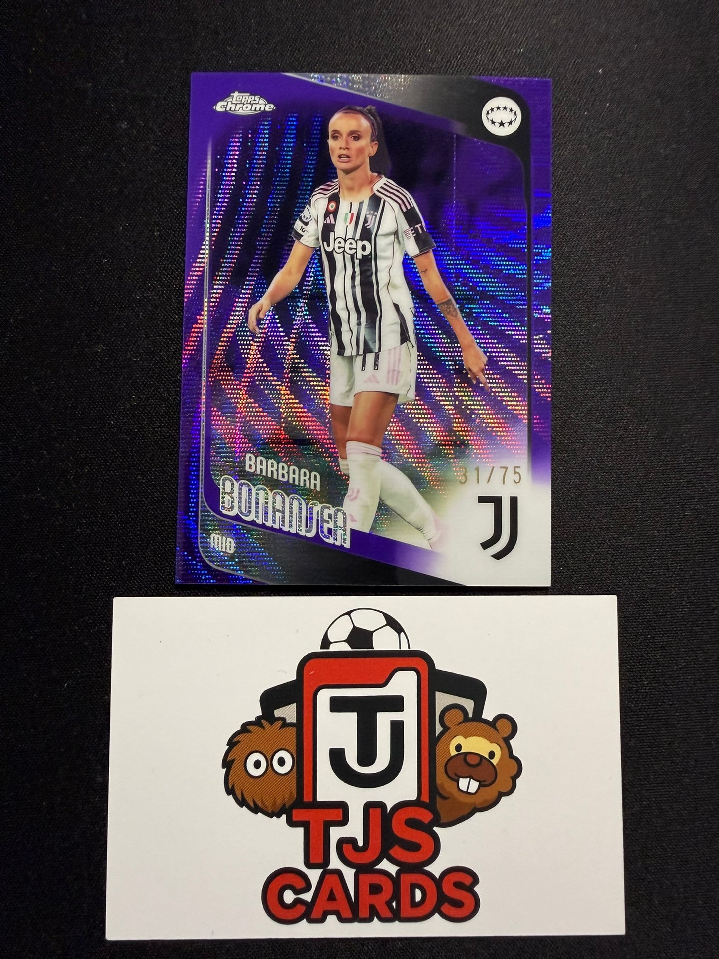 Barbara Bonansea - Purple Wave /75 - TOPPS Chrome UWCL 2025/26