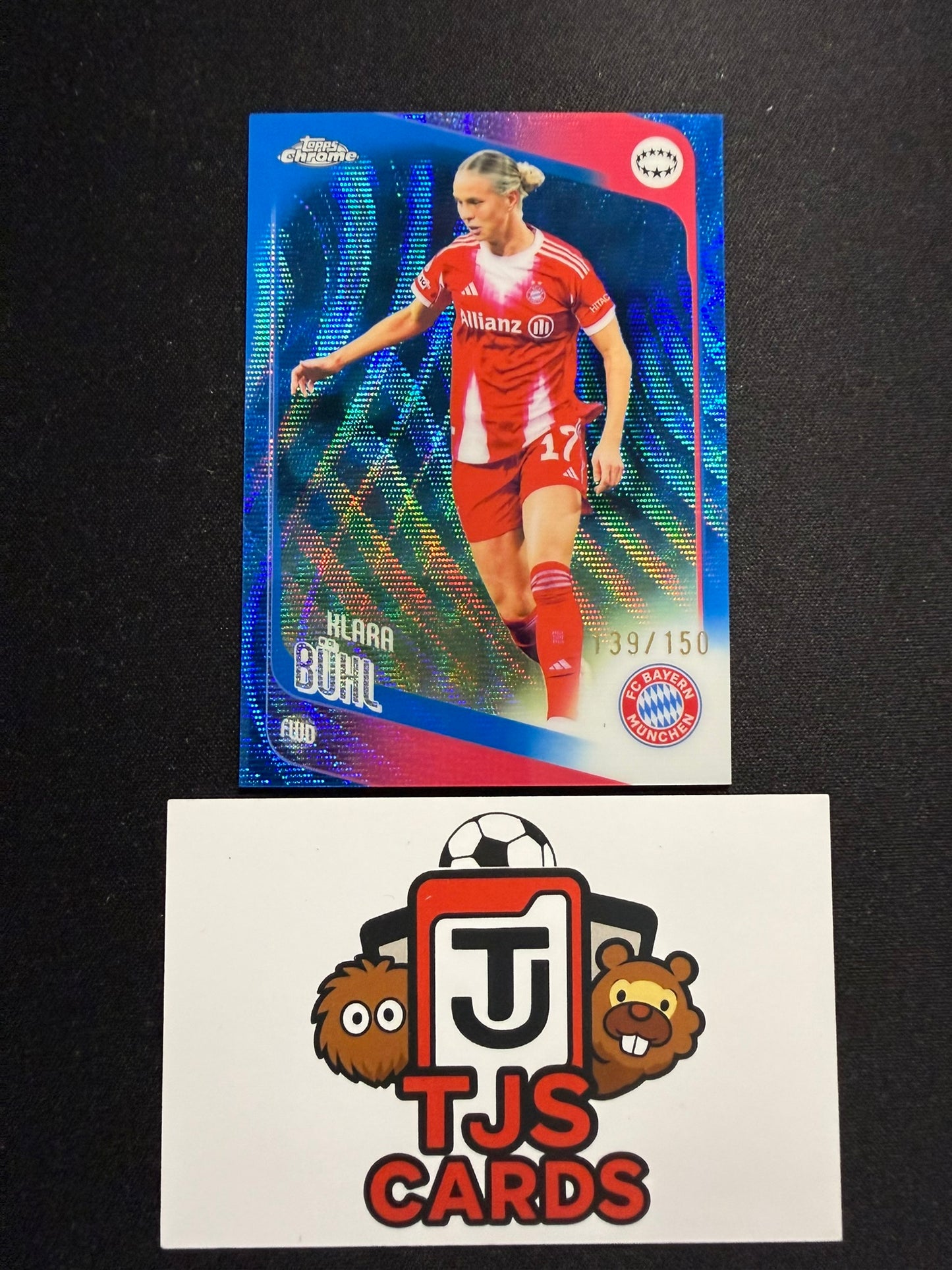 Klara Buhl - Blue Wave /150 - TOPPS Chrome UWCL 2025/26