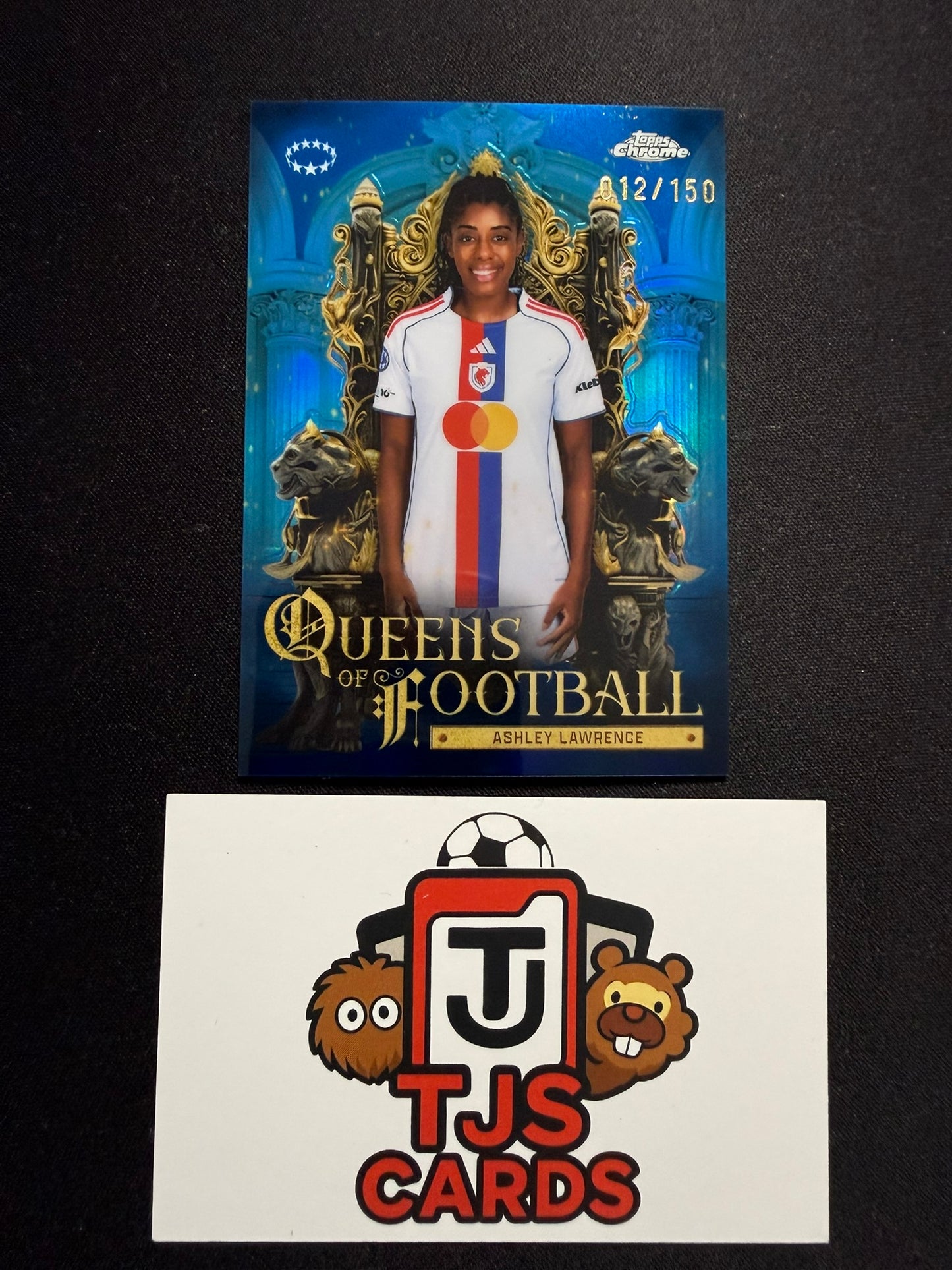 Ashley Lawrence - Blue Queens Of Football /150 - TOPPS Chrome UWCL 2025/26