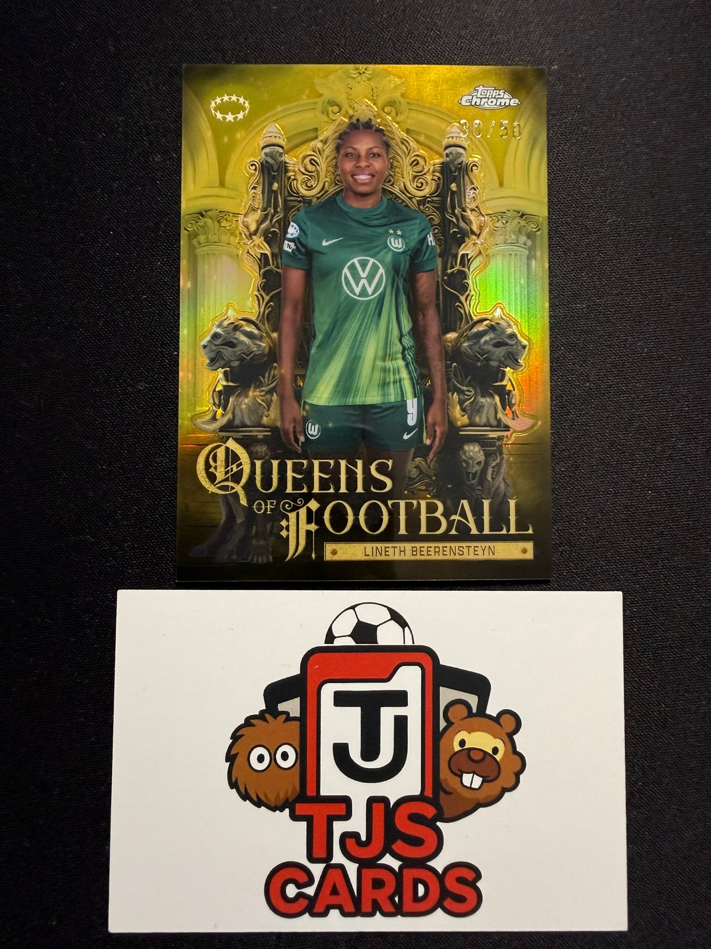 Lineth Beerensteyn - Gold Queens Of Football /50 - TOPPS Chrome UWCL 2025/26