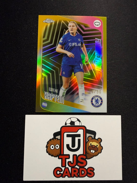 Wieke Kaptein - Gold /50 - TOPPS Chrome UWCL 2025/26