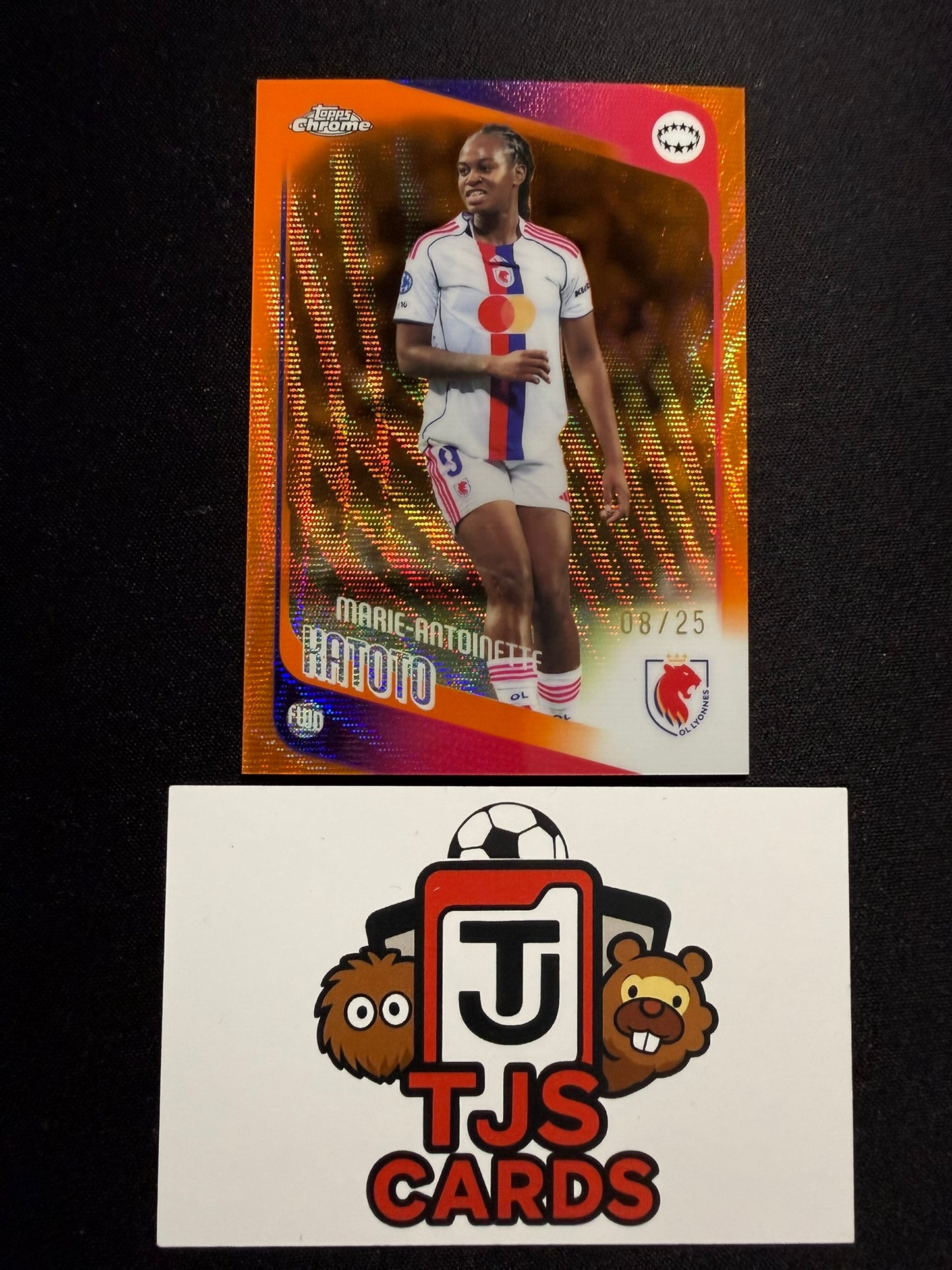 Marie-Antoinette Katoto - Orange Wave /25 - TOPPS Chrome UWCL 2025/26