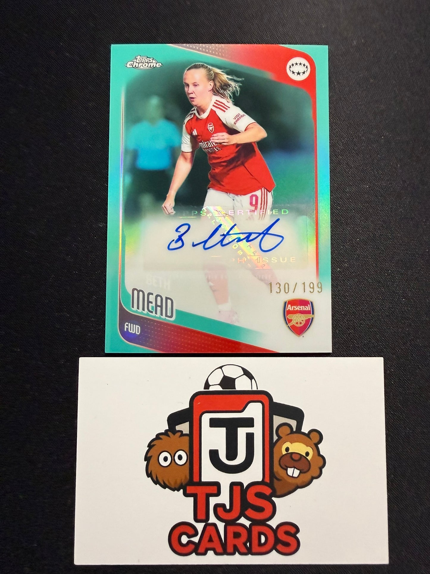 Beth Mead - Aqua Auto /199 - TOPPS Chrome UWCL 2025/26