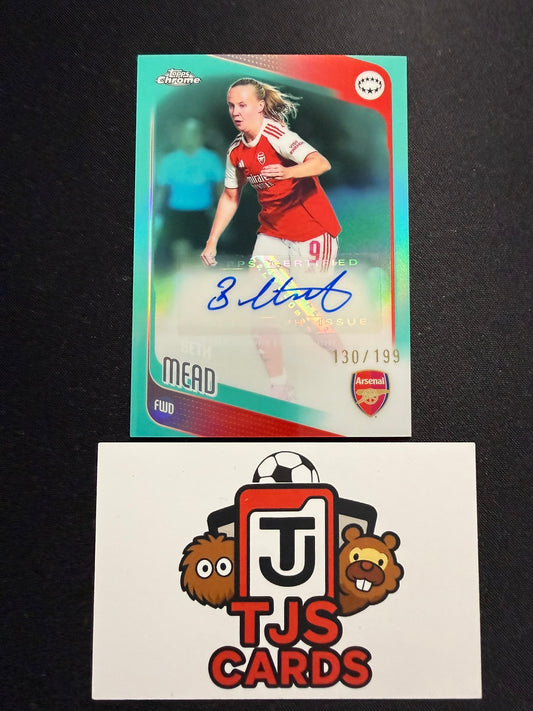 Beth Mead - Aqua Auto /199 - TOPPS Chrome UWCL 2025/26