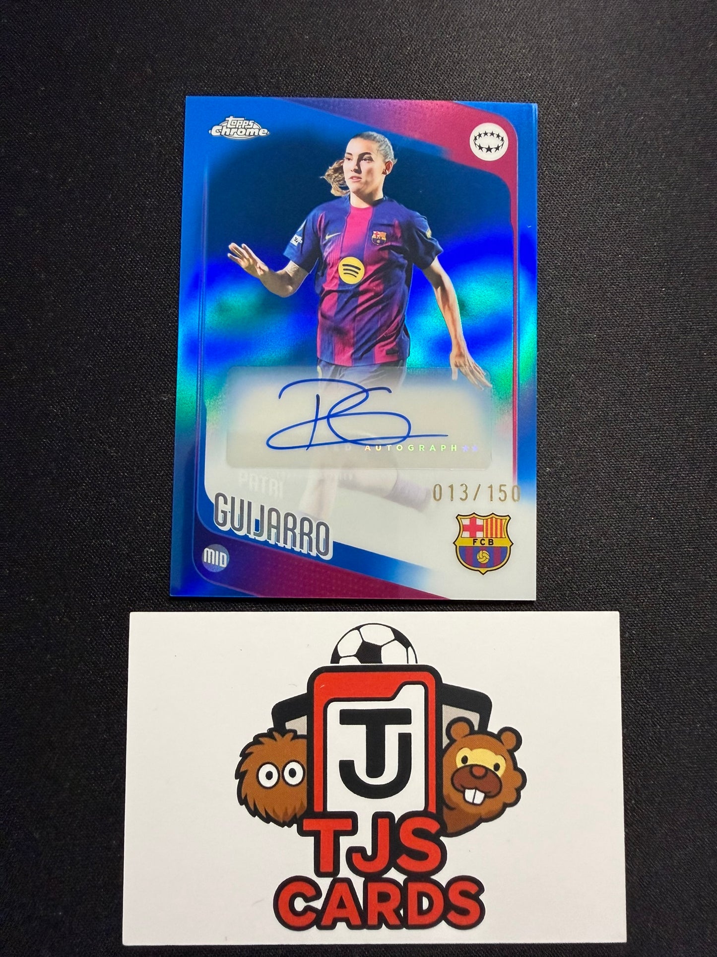 Patri Guijarro - Blue Auto /150 - TOPPS Chrome UWCL 2025/26