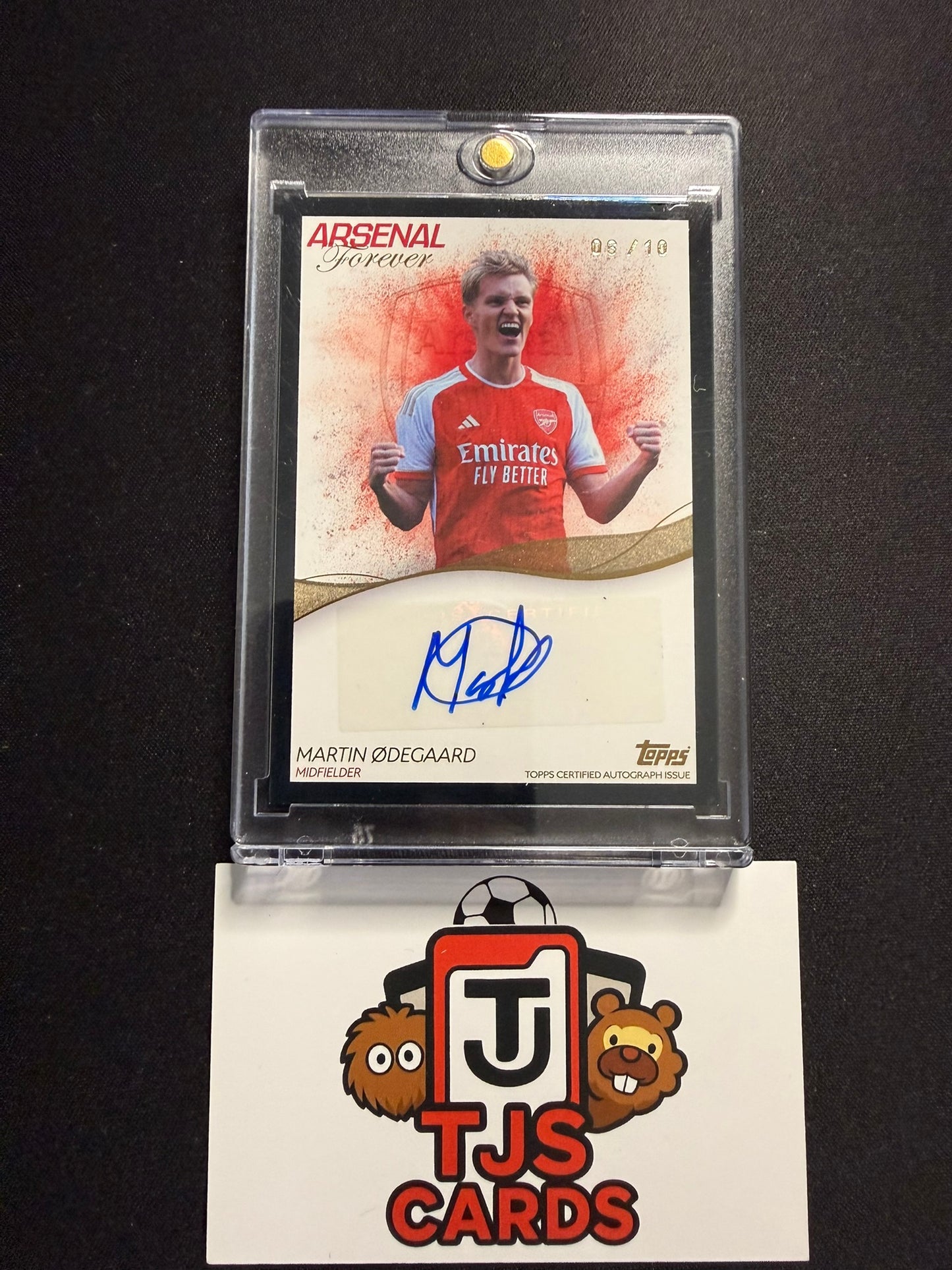 Martin Odegaard - Black N5 Pride Auto /10 - TOPPS Arsenal Forever 2023/24