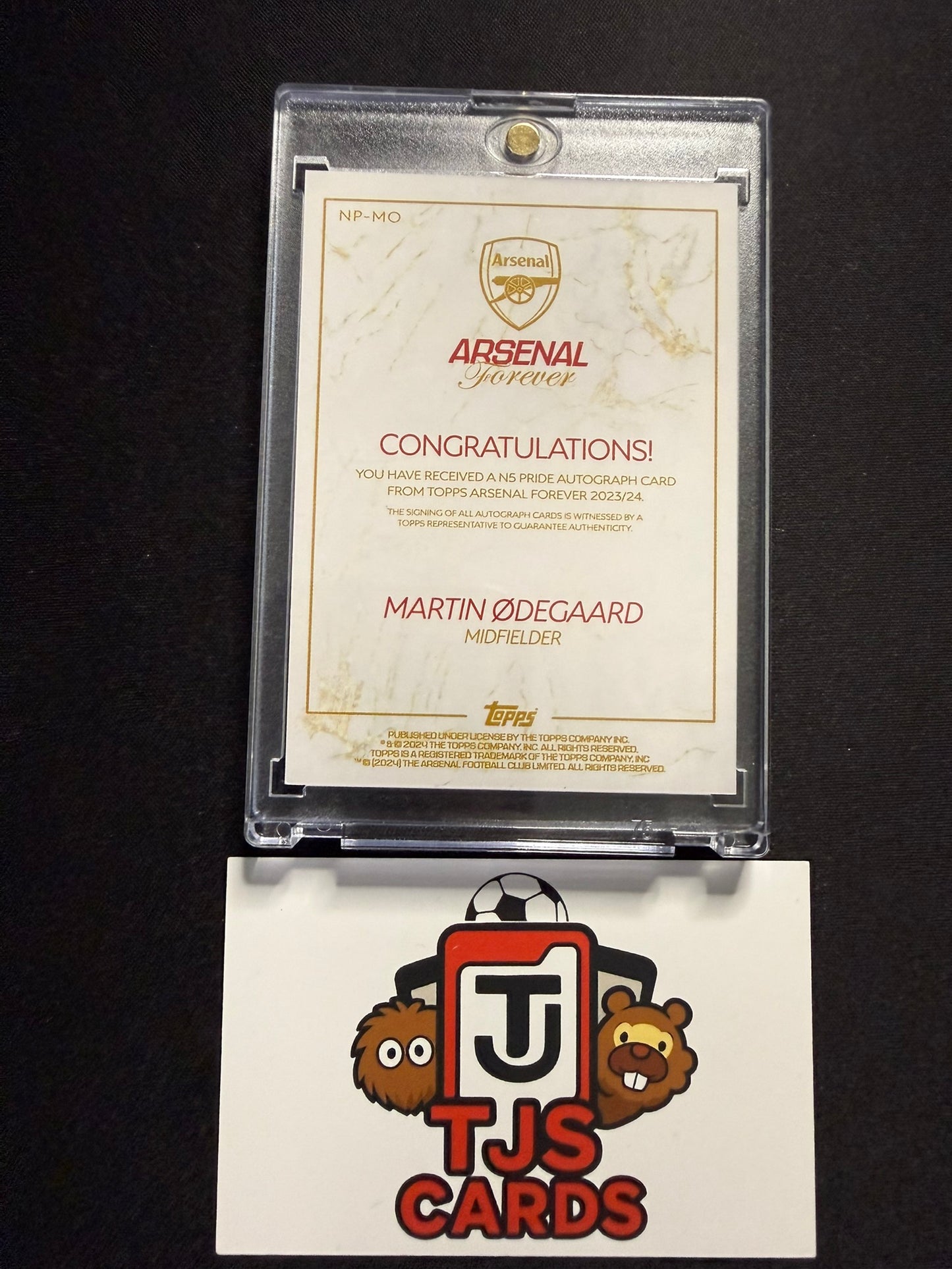 Martin Odegaard - Black N5 Pride Auto /10 - TOPPS Arsenal Forever 2023/24