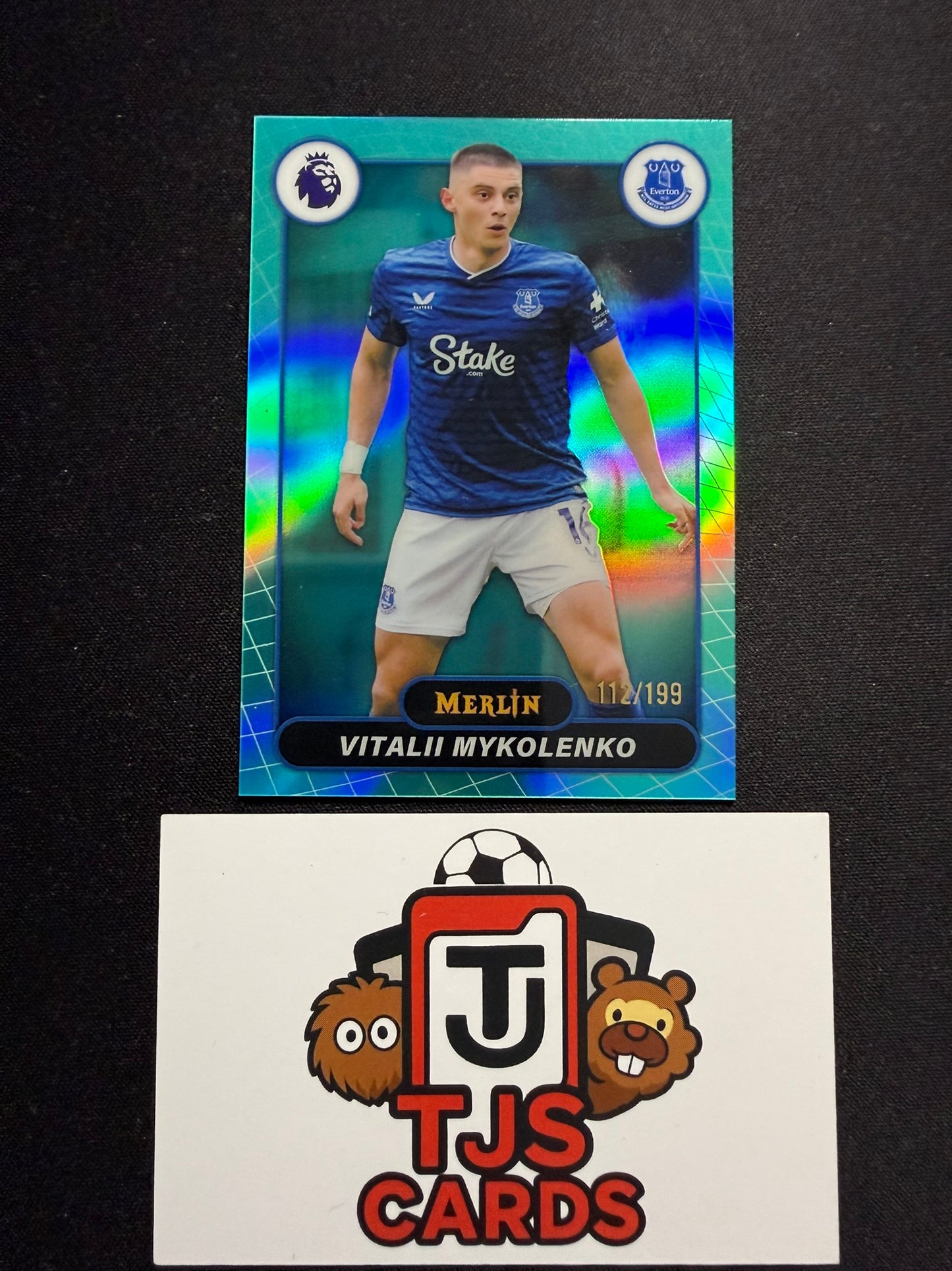 Vitalii Mykolenko - Aqua /199 - TOPPS Merlin Premier League 2026