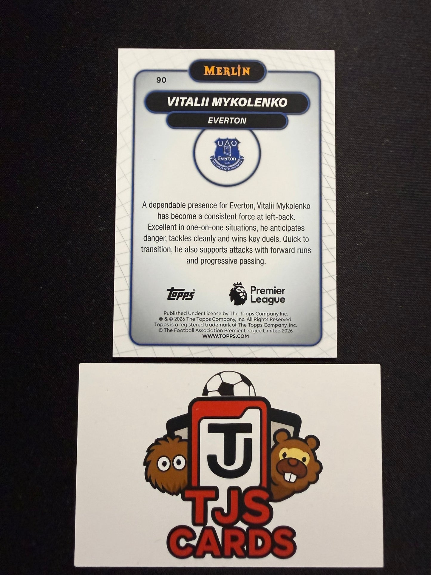 Vitalii Mykolenko - Aqua /199 - TOPPS Merlin Premier League 2026