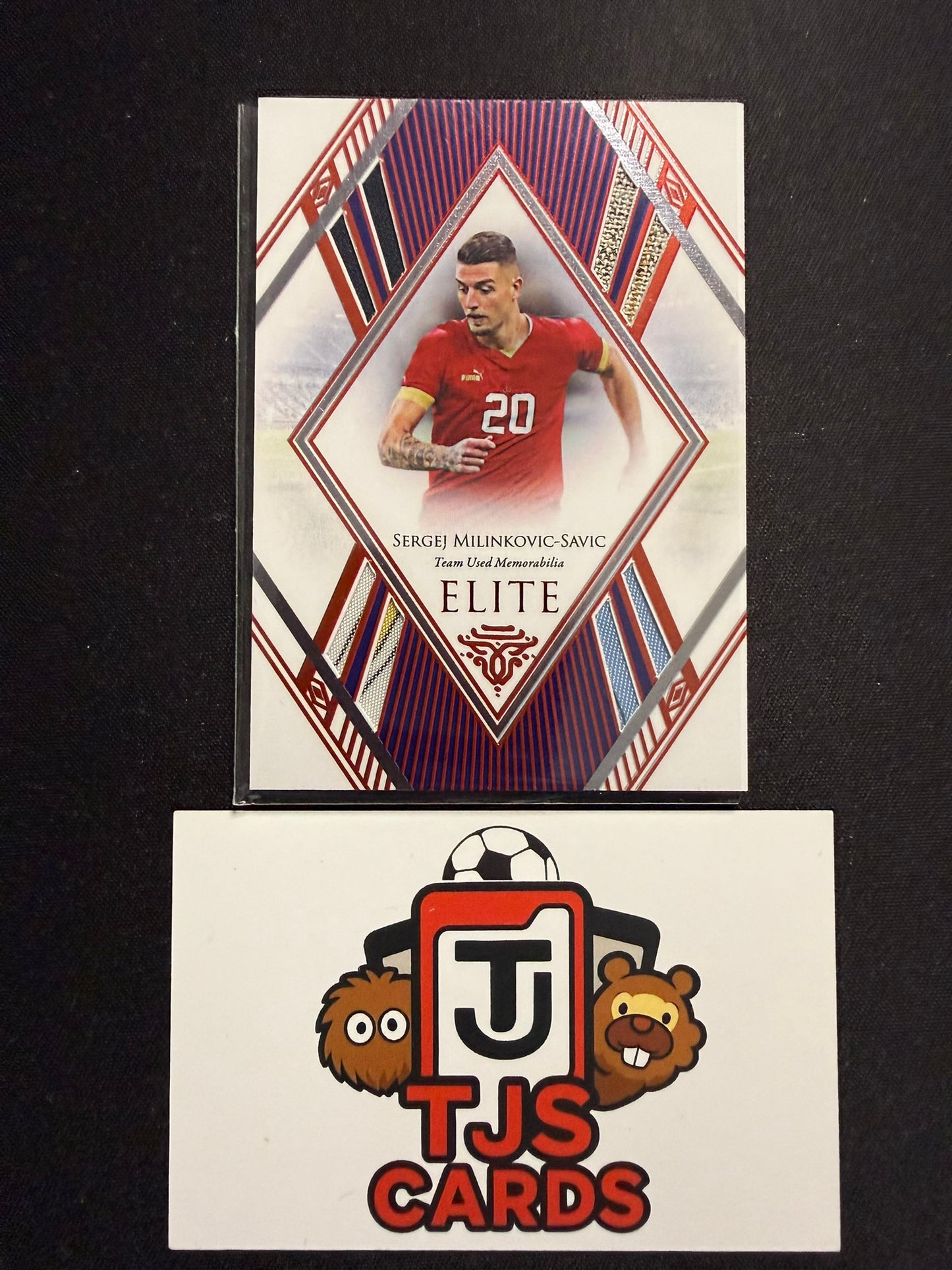 Sergej Milinkovic-Savic - Player-Worn Suit Jacket Patch /4 - Futera 2023