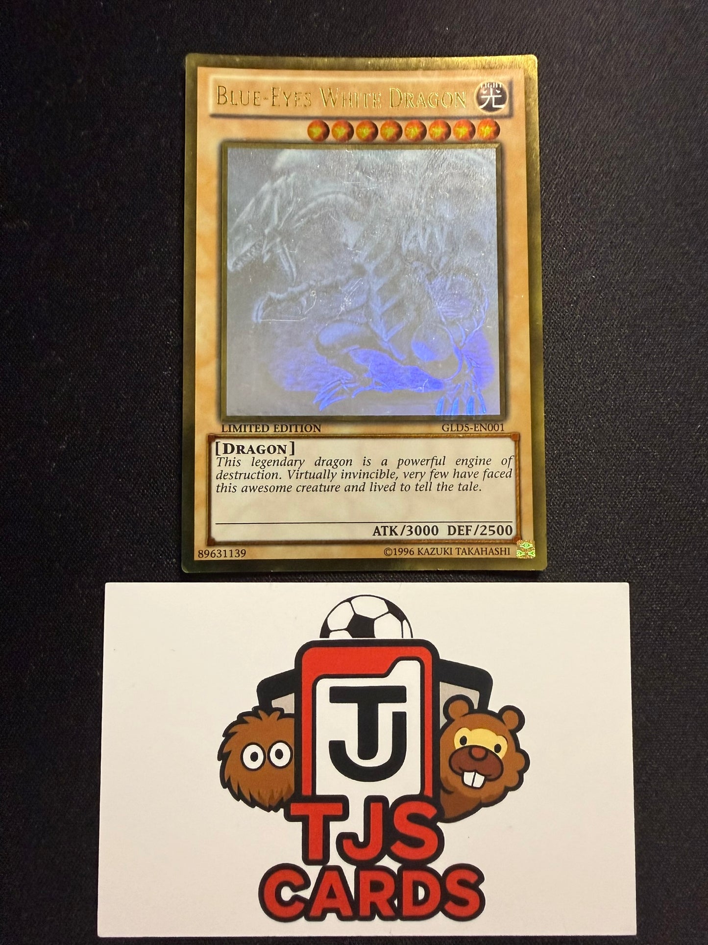 Blue-Eyes White Dragon - Ghost Rare Limited Edition GLD5-EN001 - MP - YuGiOh