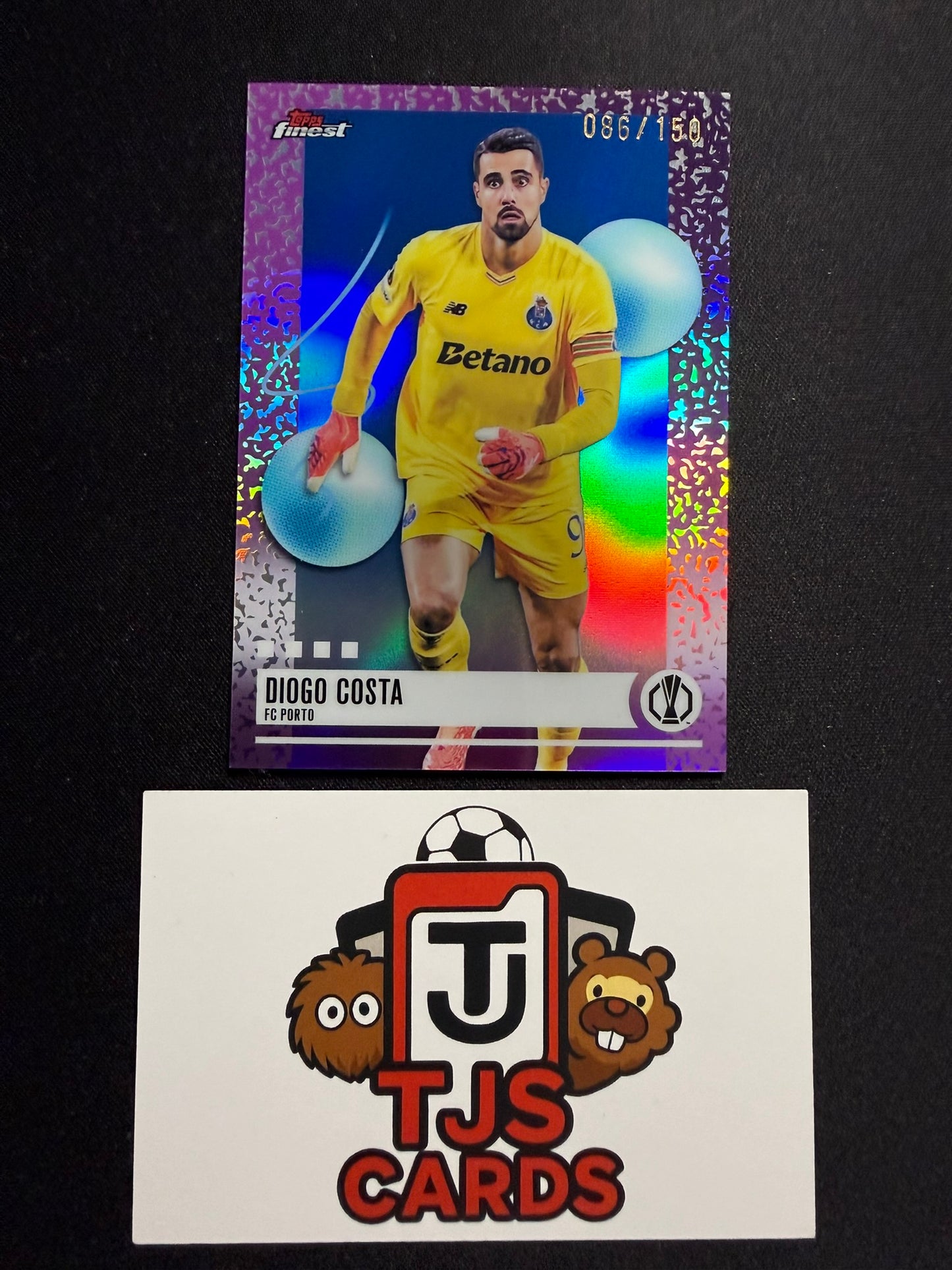 Diogo Costa - Blue /150 - TOPPS Finest UCC 2025/26