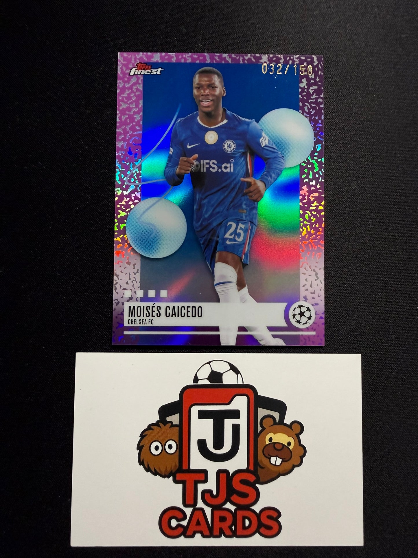 Moises Caicedo - Blue /150 - TOPPS Finest UCC 2025/26