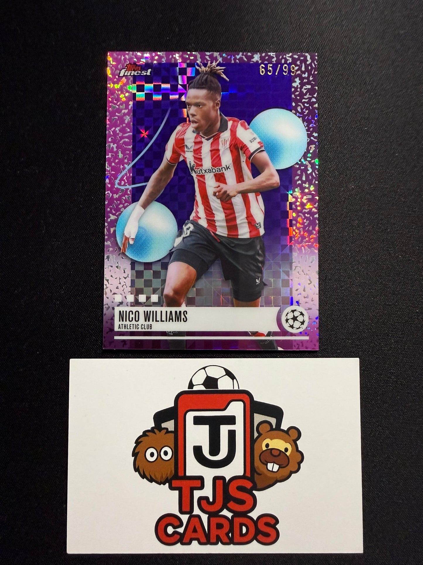Nico Williams - Purple Checkerboard /99 - TOPPS Finest UCC 2025/26