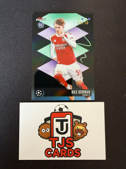 Max Dowman - Rookie Black /10 - TOPPS Finest UCC 2025/26