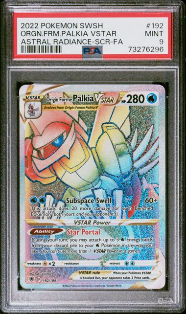 Origin Forme Palkia VSTAR - PSA 9 - Rainbow Secret Rare - Astral Radiance 192/189 - Pokemon