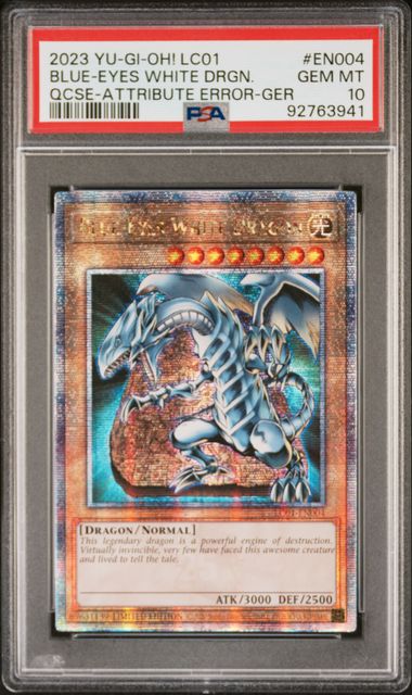 Blue-Eyes White Dragon - PSA 10 LC01-EN004 - Quarter Century Secret Rare Limited Edition Legendary Collection - YuGiOh