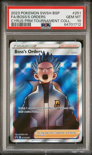 Boss's Orders - PSA 10 - Full Art Black Star Promo SWSH251 - Pokemon