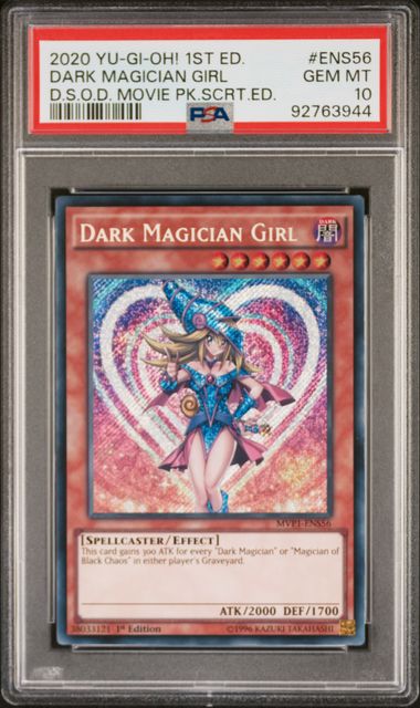 Dark Magician Girl - PSA 10 MVP1-ENS56 - Secret Rare 1st Edition Dark Side Of Dimensions Movie Pack - YuGiOh