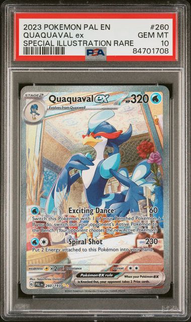 Quaquaval ex - PSA 10 - Special Illustration Rare - Paldea Evolved 260/193 - Pokemon