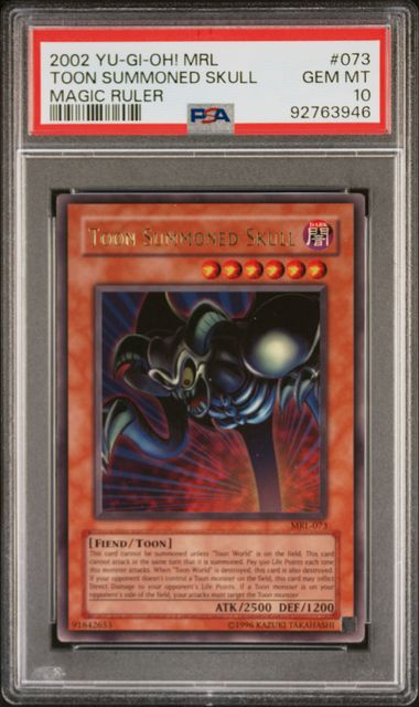 Toon Summoned Skull - PSA 10 MRL-073 - Ultra Rare Magic Ruler - YuGiOh