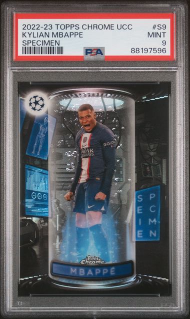 Kylian Mbappe - Specimen - PSA 9 - TOPPS Chrome UCC 2022/23