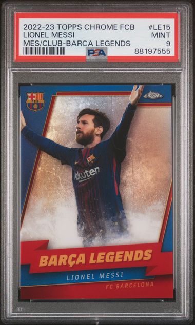 Lionel Messi - Barca Legends - PSA 9 - TOPPS Chrome Barcelona 2022/23