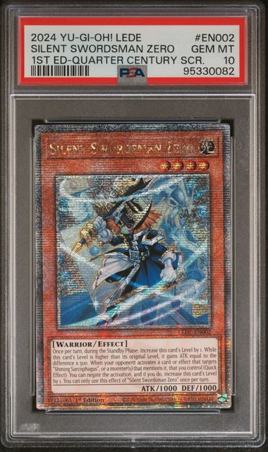 Silent Swordsman Zero - PSA 10 LEDE-EN002 - Quarter Century Secret Rare 1st Edition Legacy Of Destruction - YuGiOh