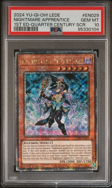 Nightmare Apprentice - PSA 10 LEDE-EN029 - Quarter Century Secret Rare 1st Edition Legacy Of Destruction - YuGiOh